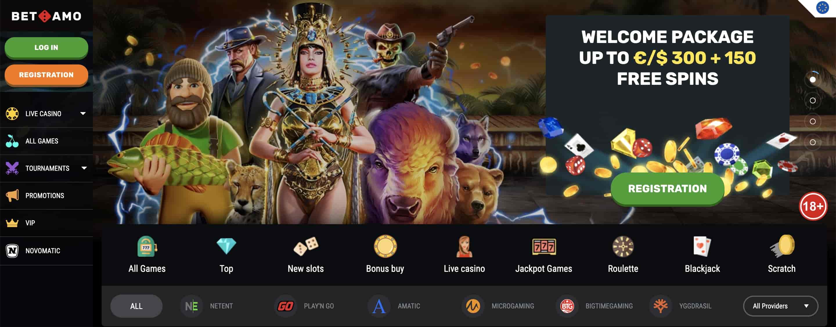betamo casino homepage