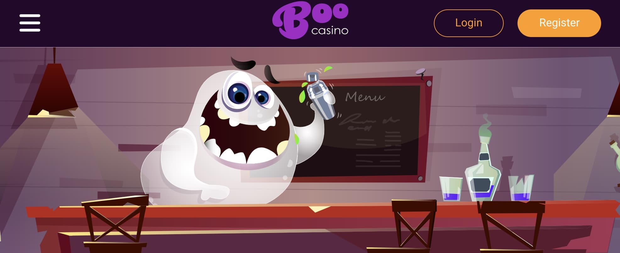 Boo Casino Homepage