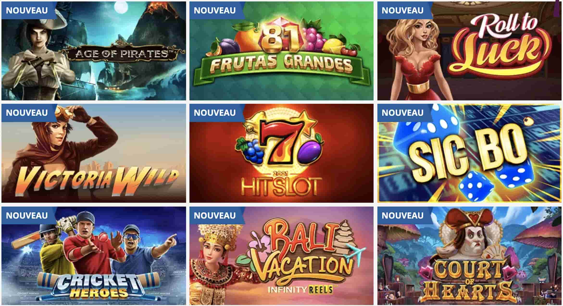 nouveaux jeux de casino en ligne